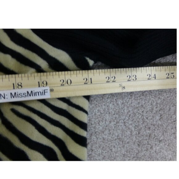 Carole Little Wool-Blend, Zebra Animal Print, Long Sleeve Top - Picture 9 of 11